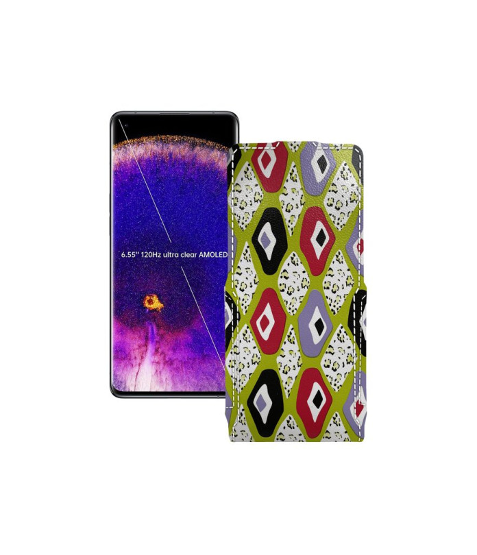 Чохол-флип з екошкіри для телефону OPPO Find X5
