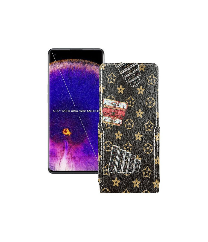 Чохол-флип з екошкіри для телефону OPPO Find X5
