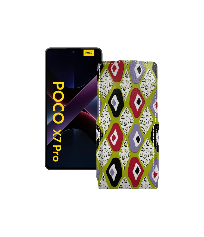 Чохол-флип з екошкіри для телефону Xiaomi Poco X7 Pro