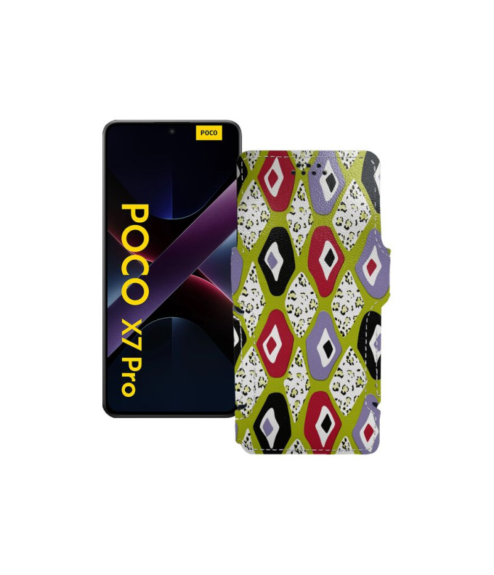 Чохол-книжка з екошкіри для телефону Xiaomi Poco X7 Pro