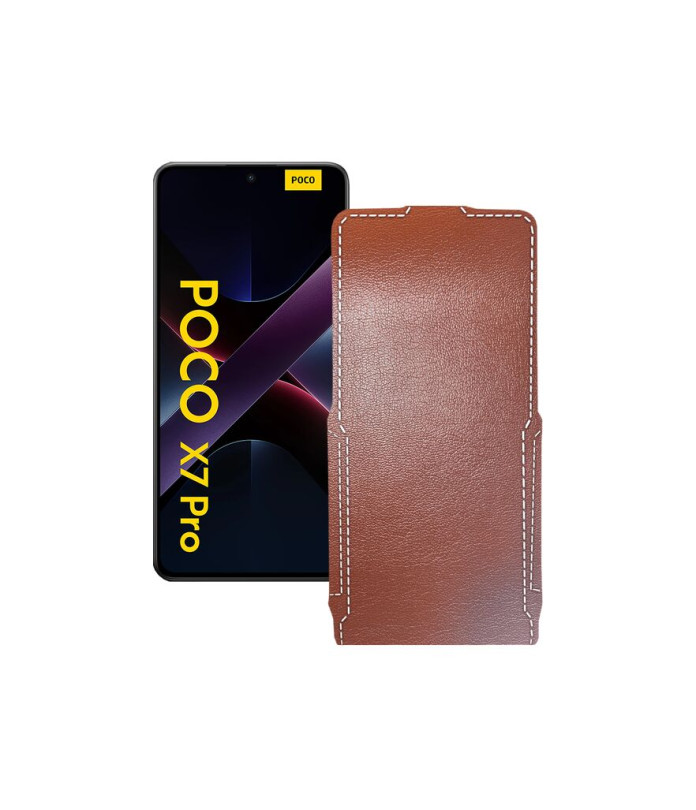 Чохол-флип з екошкіри для телефону Xiaomi Poco X7 Pro