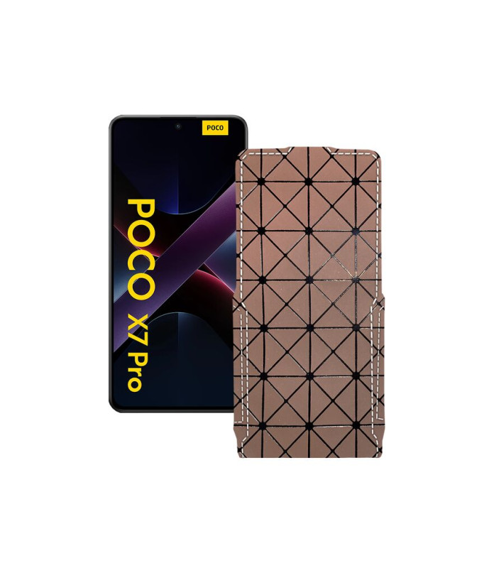 Чохол-флип з екошкіри для телефону Xiaomi Poco X7 Pro