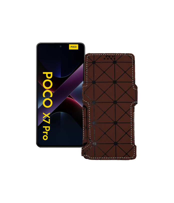Чохол-книжка з екошкіри для телефону Xiaomi Poco X7 Pro
