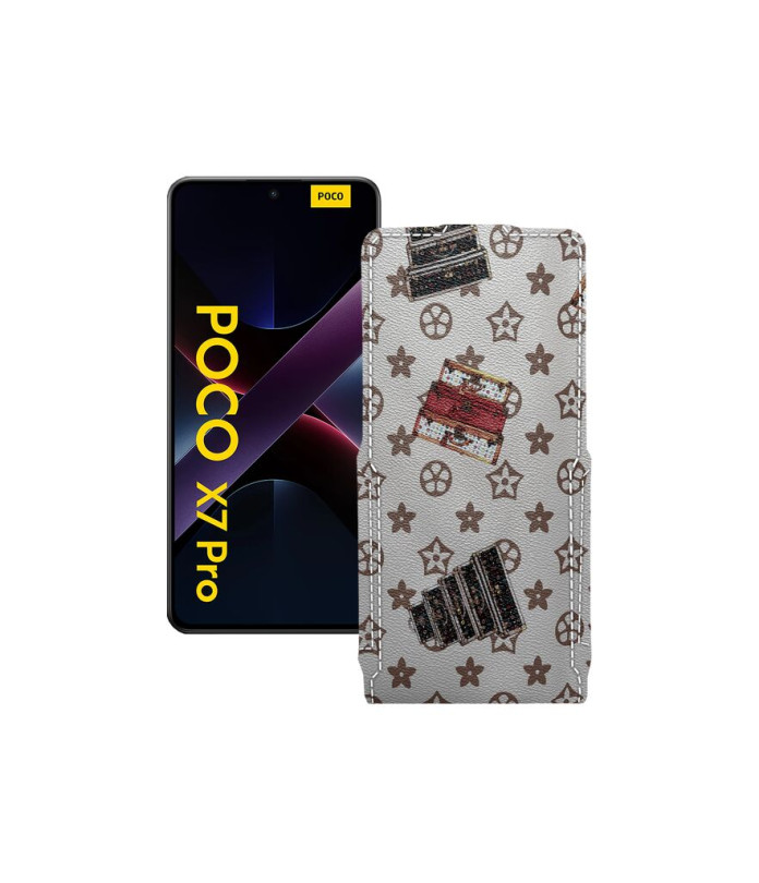 Чохол-флип з екошкіри для телефону Xiaomi Poco X7 Pro