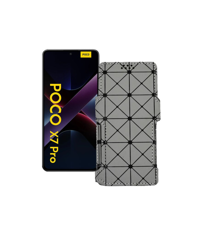 Чохол-книжка з екошкіри для телефону Xiaomi Poco X7 Pro