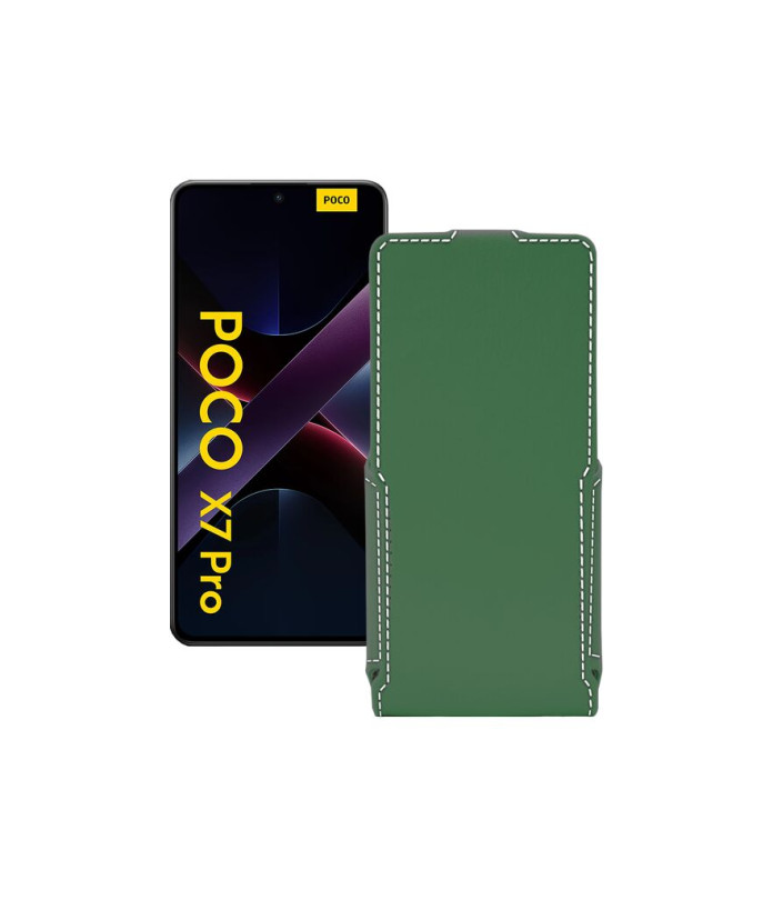 Чохол-флип з екошкіри для телефону Xiaomi Poco X7 Pro