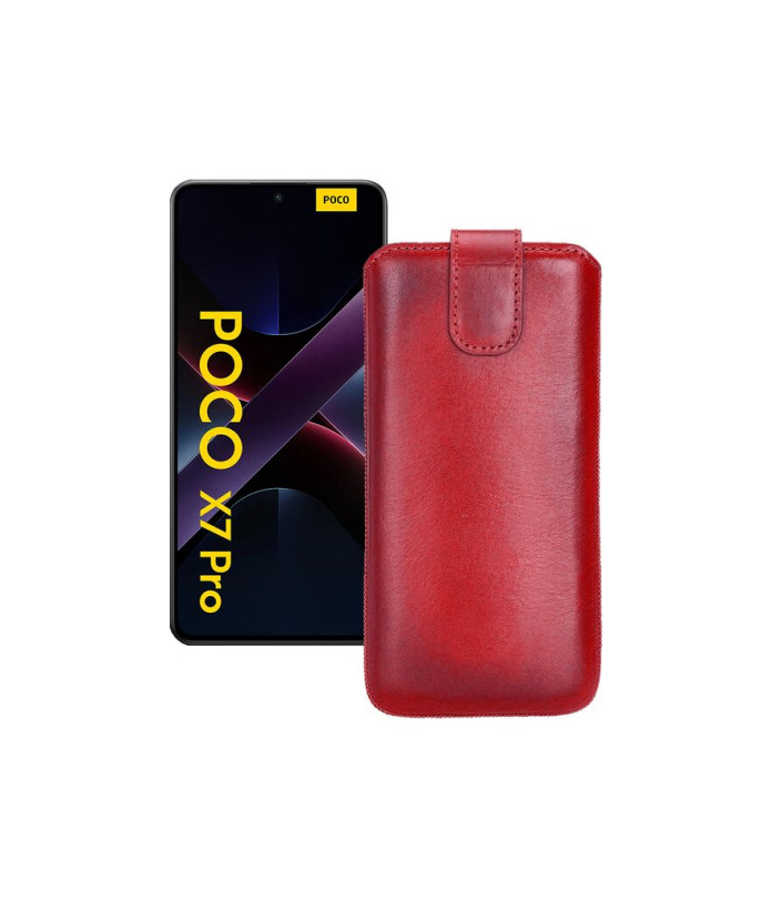 Витяжка з екошкіри для телефону Xiaomi Poco X7 Pro