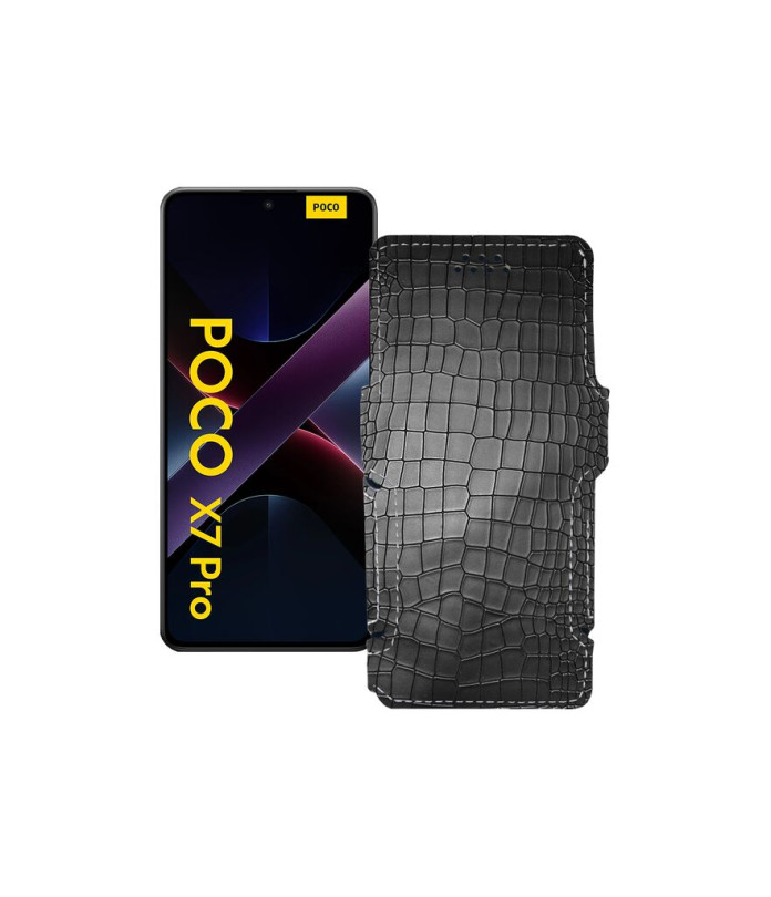 Чохол-книжка з екошкіри для телефону Xiaomi Poco X7 Pro