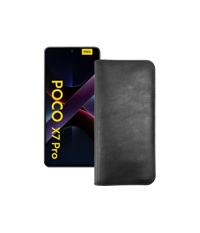 Портмоне з шкіри для телефону Xiaomi Poco X7 Pro