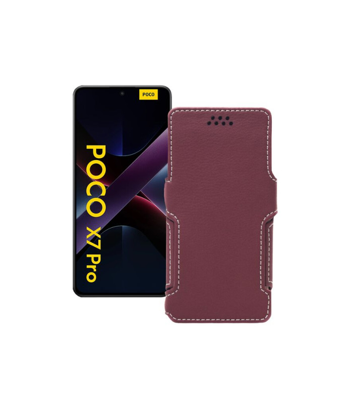Чохол-книжка з екошкіри для телефону Xiaomi Poco X7 Pro