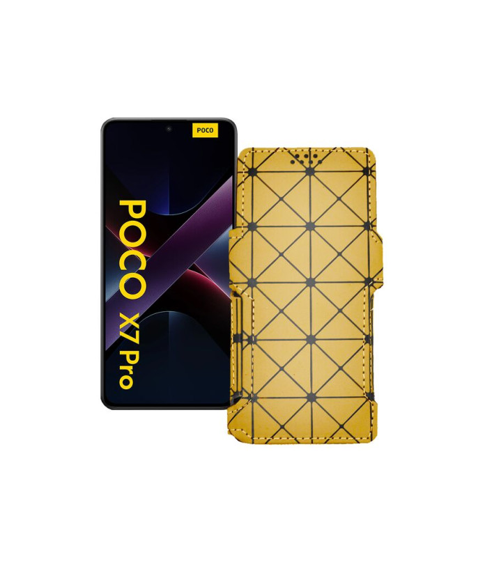 Чохол-книжка з екошкіри для телефону Xiaomi Poco X7 Pro
