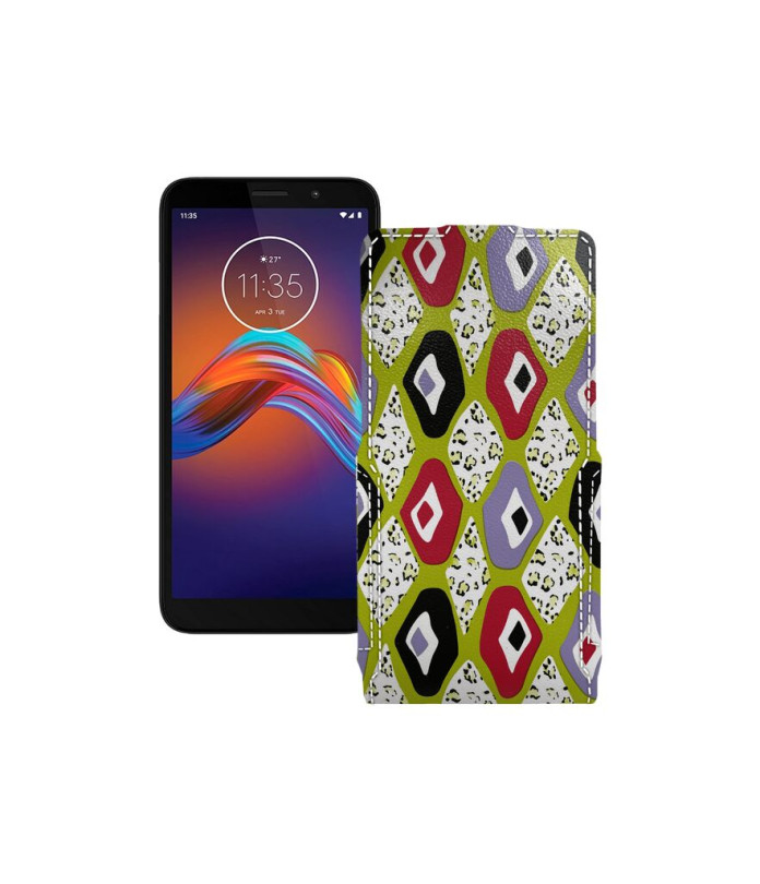 Чохол-флип з екошкіри для телефону Motorola Moto e6