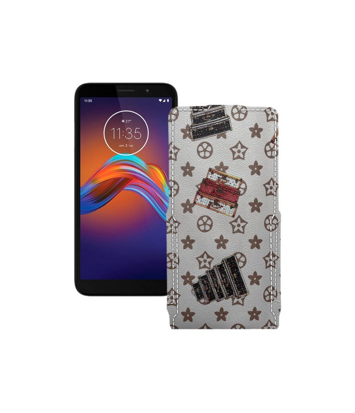 Чохол-флип з екошкіри для телефону Motorola Moto e6