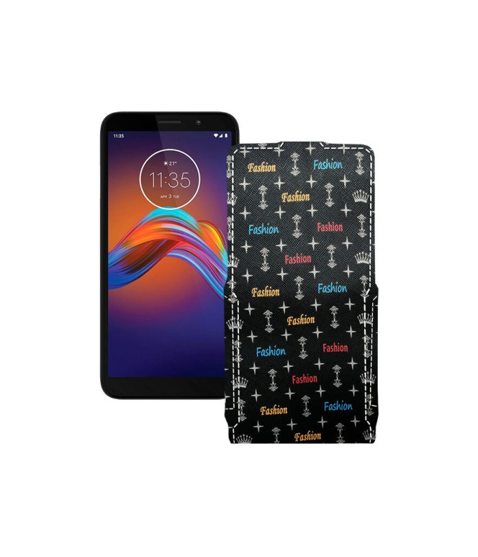 Чохол-флип з екошкіри для телефону Motorola Moto e6