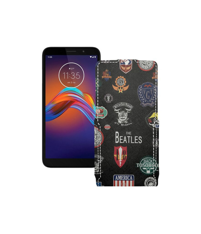 Чохол-флип з екошкіри для телефону Motorola Moto e6