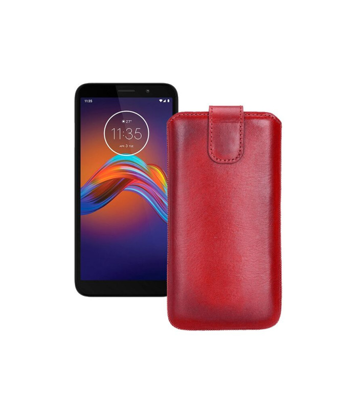 Витяжка з екошкіри для телефону Motorola Moto e6