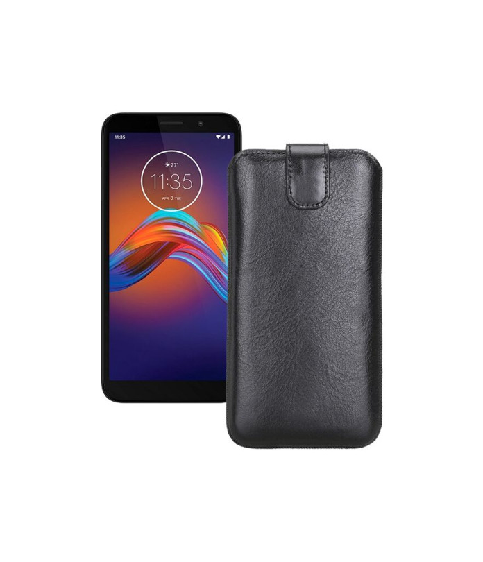 Витяжка з екошкіри для телефону Motorola Moto e6