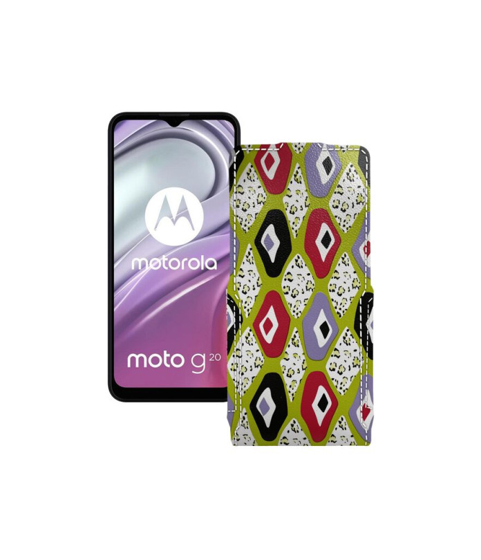 Чохол-флип з екошкіри для телефону Motorola Moto G20