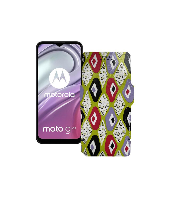 Чохол-книжка з екошкіри для телефону Motorola Moto G20