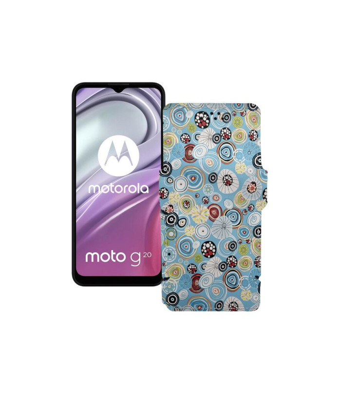 Чохол-книжка з екошкіри для телефону Motorola Moto G20