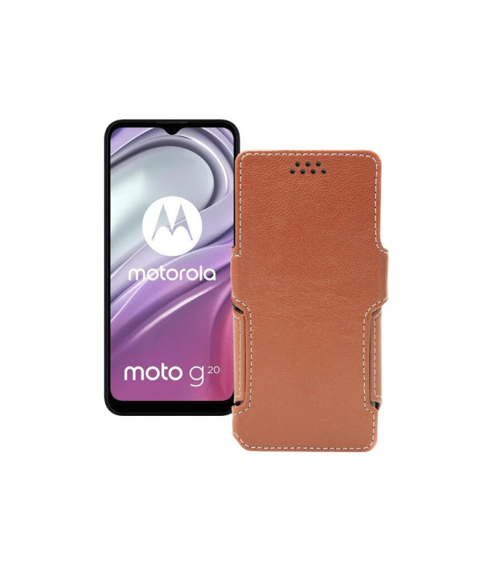 Чохол-книжка з екошкіри для телефону Motorola Moto G20