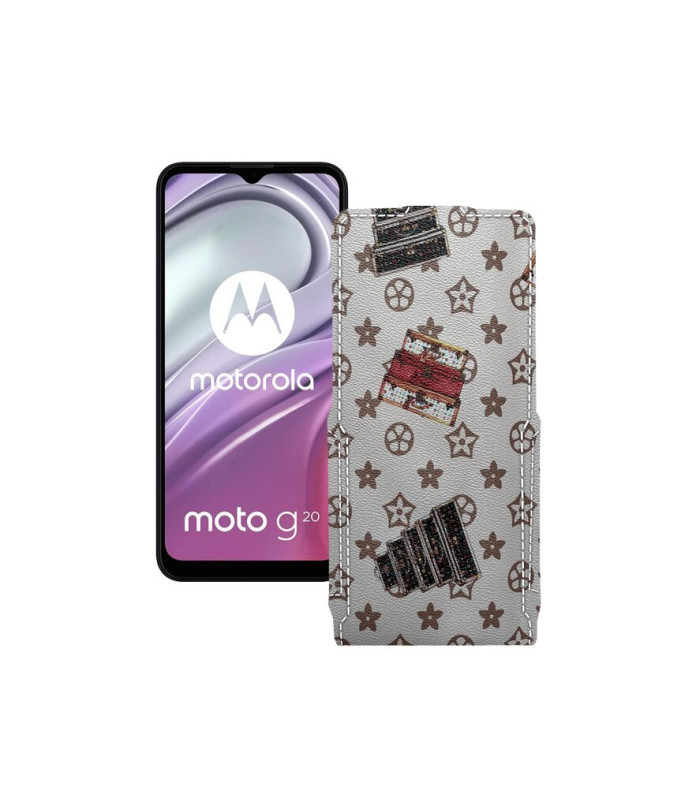 Чохол-флип з екошкіри для телефону Motorola Moto G20