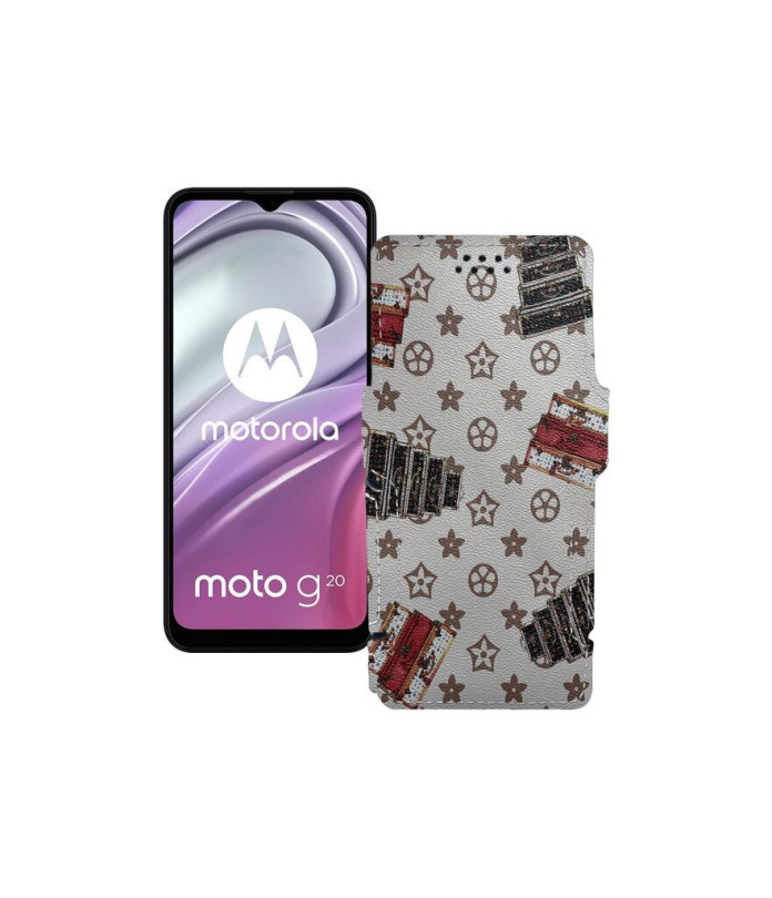 Чохол-книжка з екошкіри для телефону Motorola Moto G20