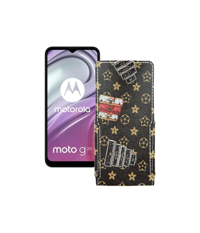 Чохол-флип з екошкіри для телефону Motorola Moto G20