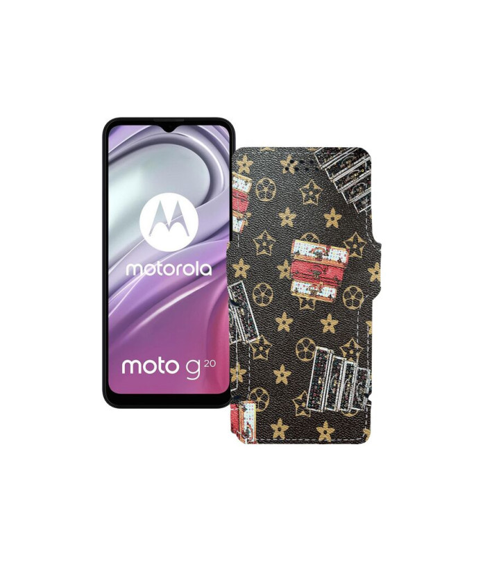 Чохол-книжка з екошкіри для телефону Motorola Moto G20