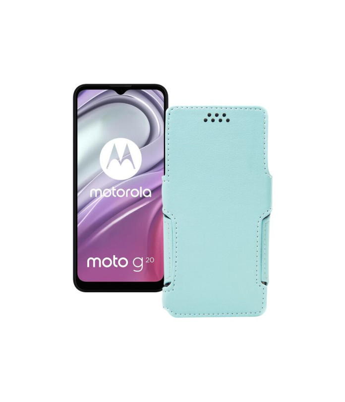 Чохол-книжка з екошкіри для телефону Motorola Moto G20