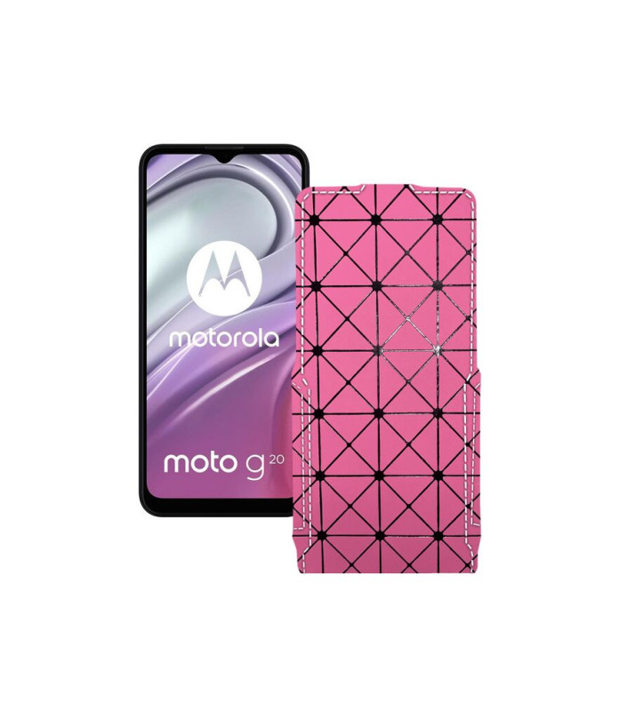 Чохол-флип з екошкіри для телефону Motorola Moto G20