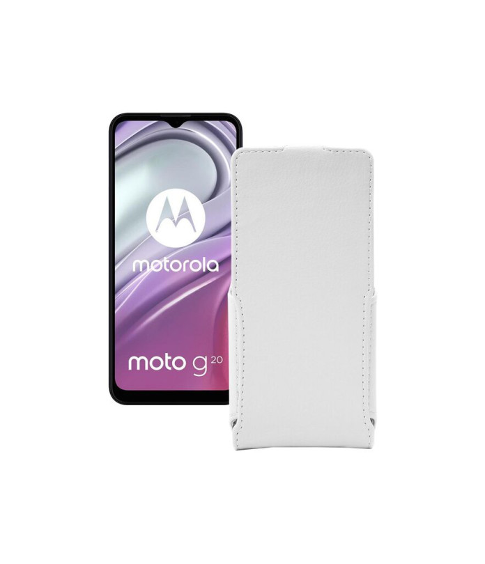 Чохол-флип з екошкіри для телефону Motorola Moto G20