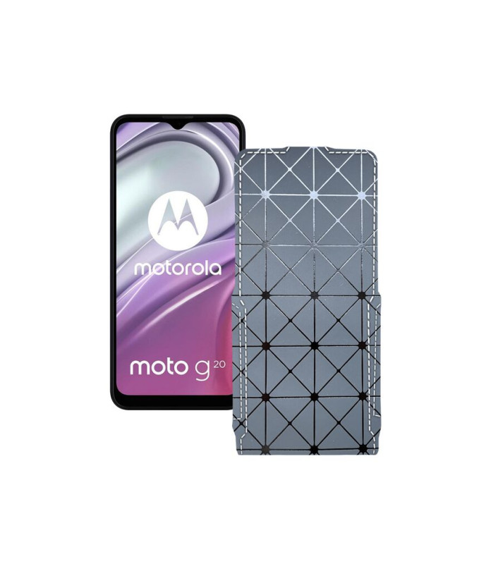 Чохол-флип з екошкіри для телефону Motorola Moto G20