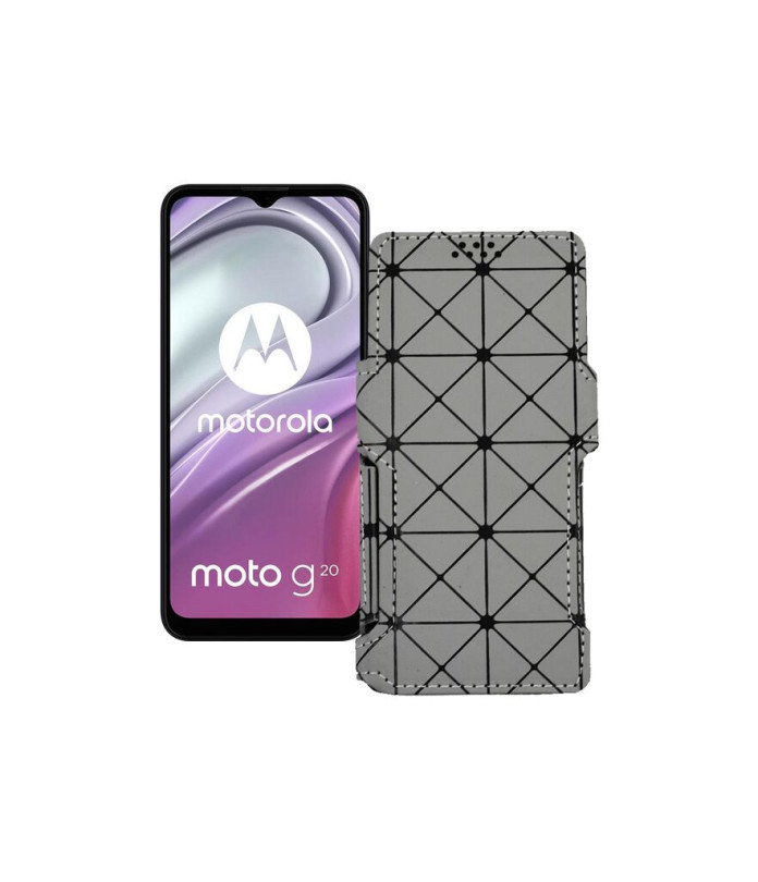 Чохол-книжка з екошкіри для телефону Motorola Moto G20