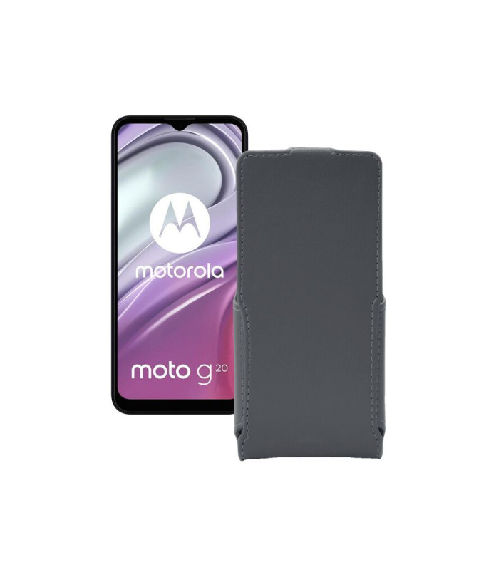 Чохол-флип з екошкіри для телефону Motorola Moto G20