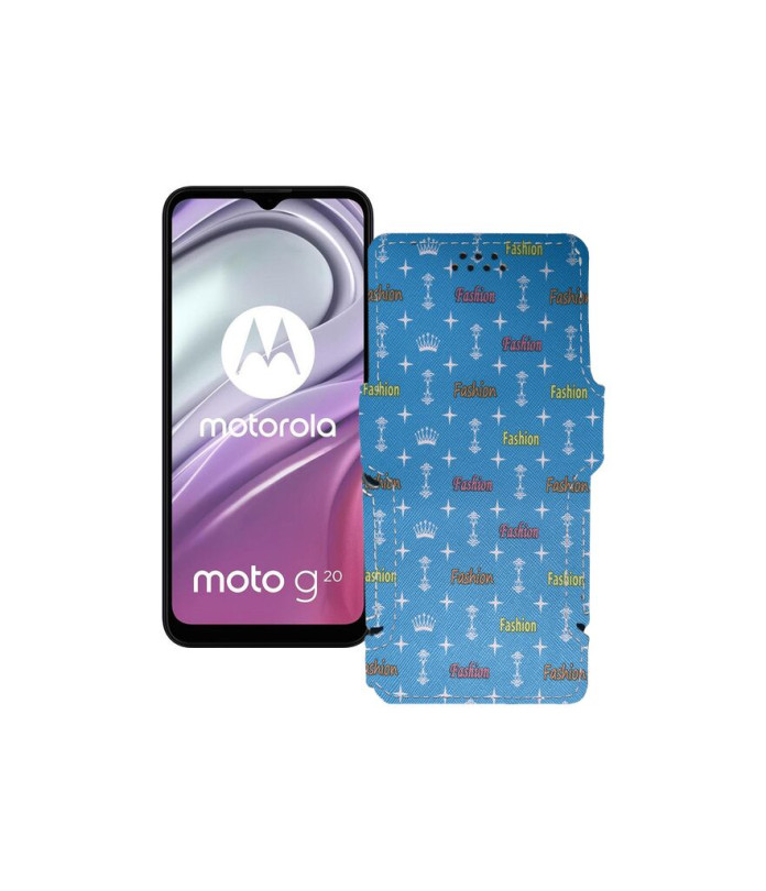 Чохол-книжка з екошкіри для телефону Motorola Moto G20