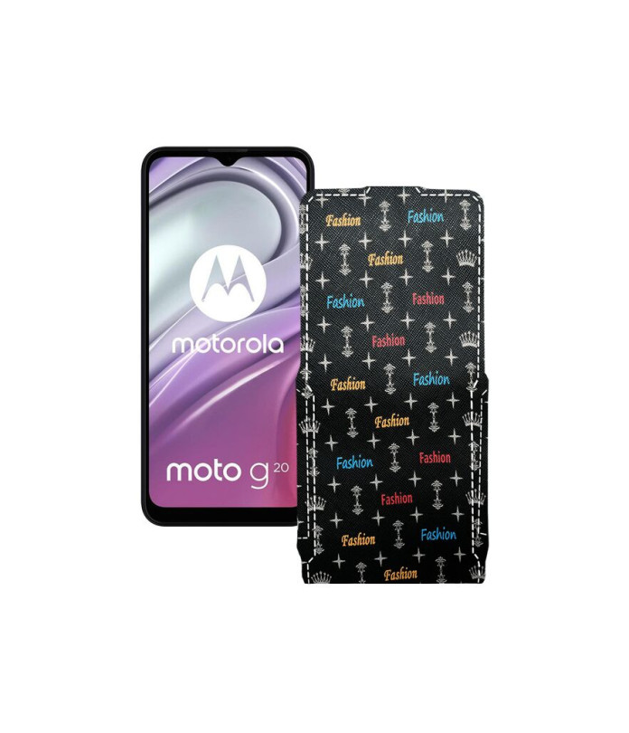 Чохол-флип з екошкіри для телефону Motorola Moto G20