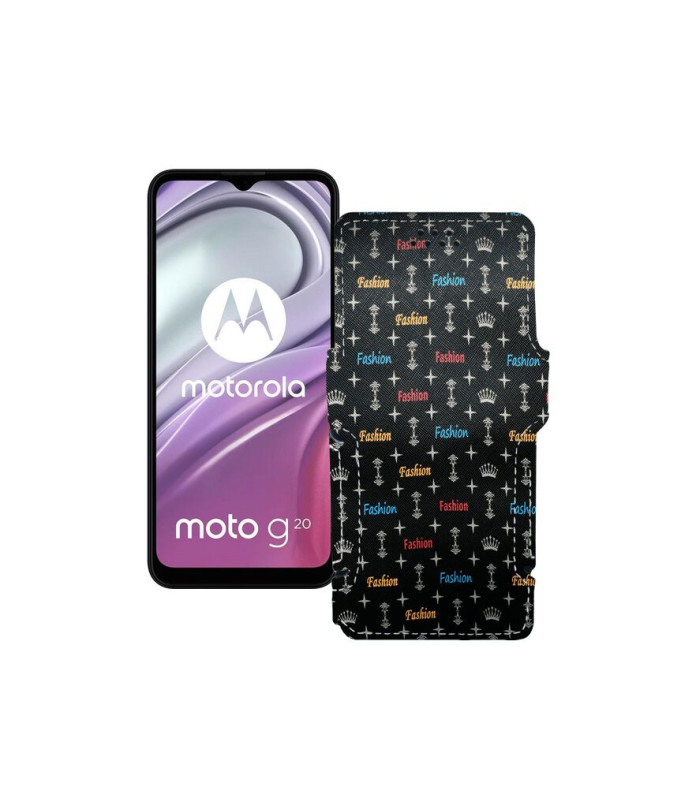 Чохол-книжка з екошкіри для телефону Motorola Moto G20