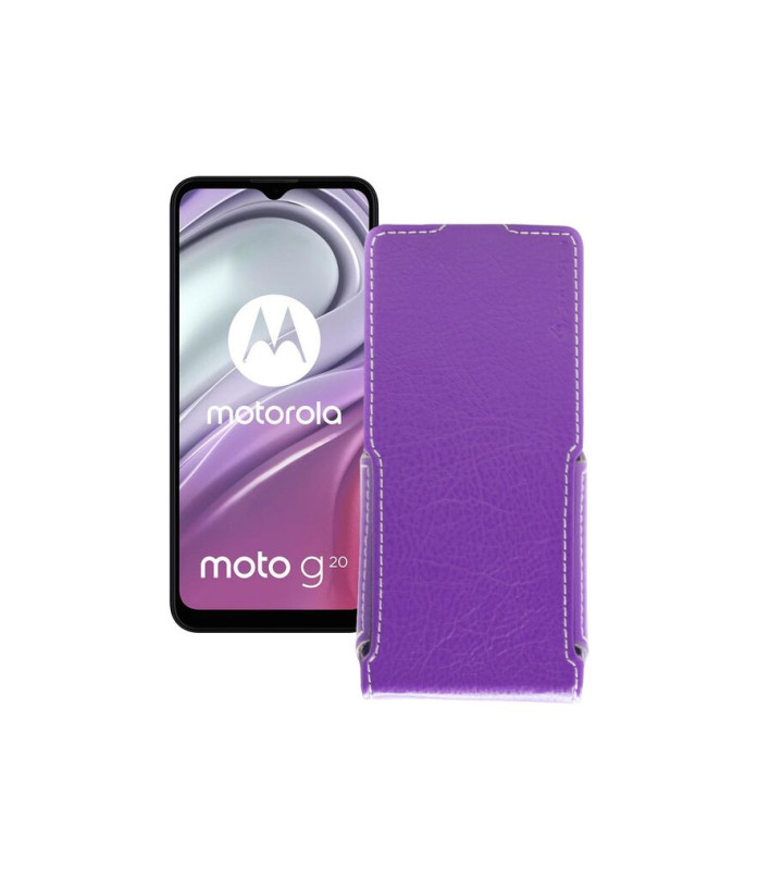 Чохол-флип з екошкіри для телефону Motorola Moto G20