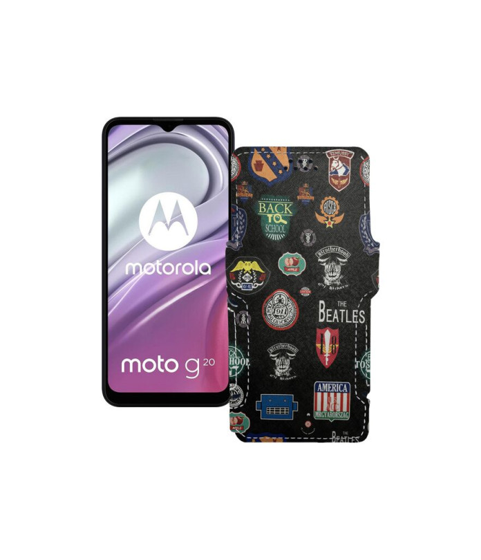 Чохол-книжка з екошкіри для телефону Motorola Moto G20