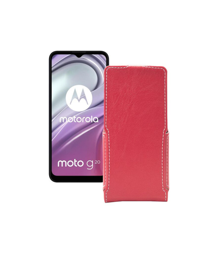 Чохол-флип з екошкіри для телефону Motorola Moto G20