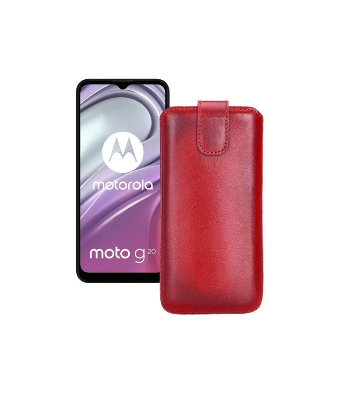 Витяжка з екошкіри для телефону Motorola Moto G20