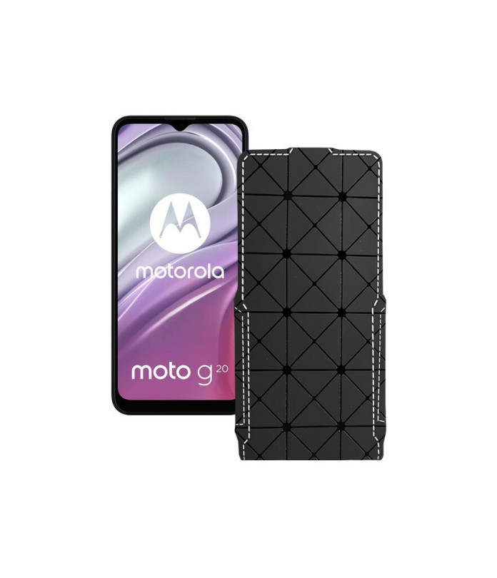 Чохол-флип з екошкіри для телефону Motorola Moto G20