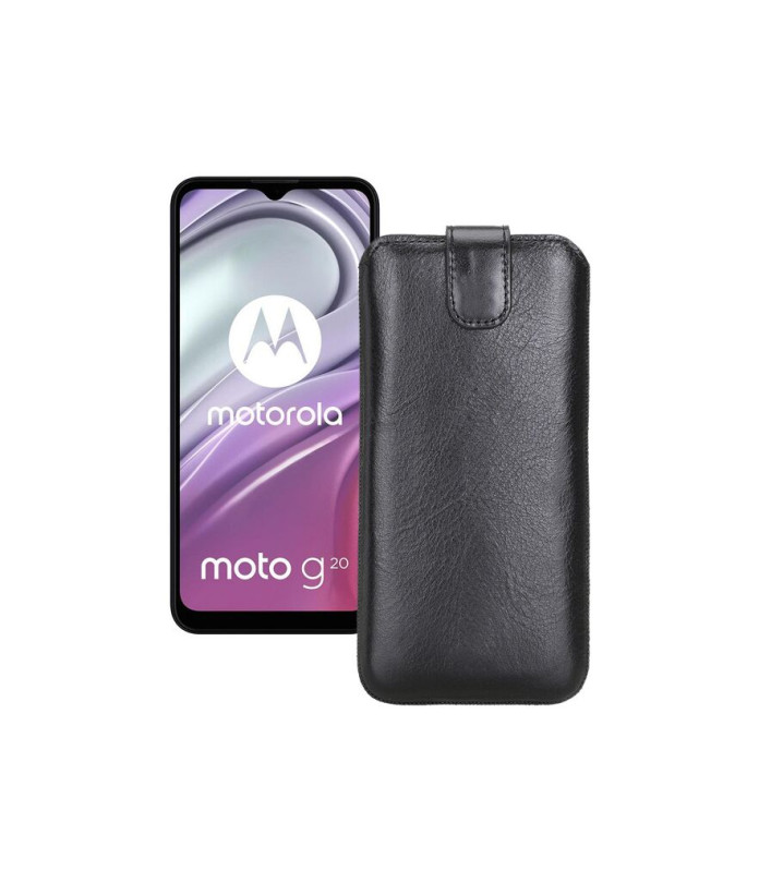 Витяжка з екошкіри для телефону Motorola Moto G20