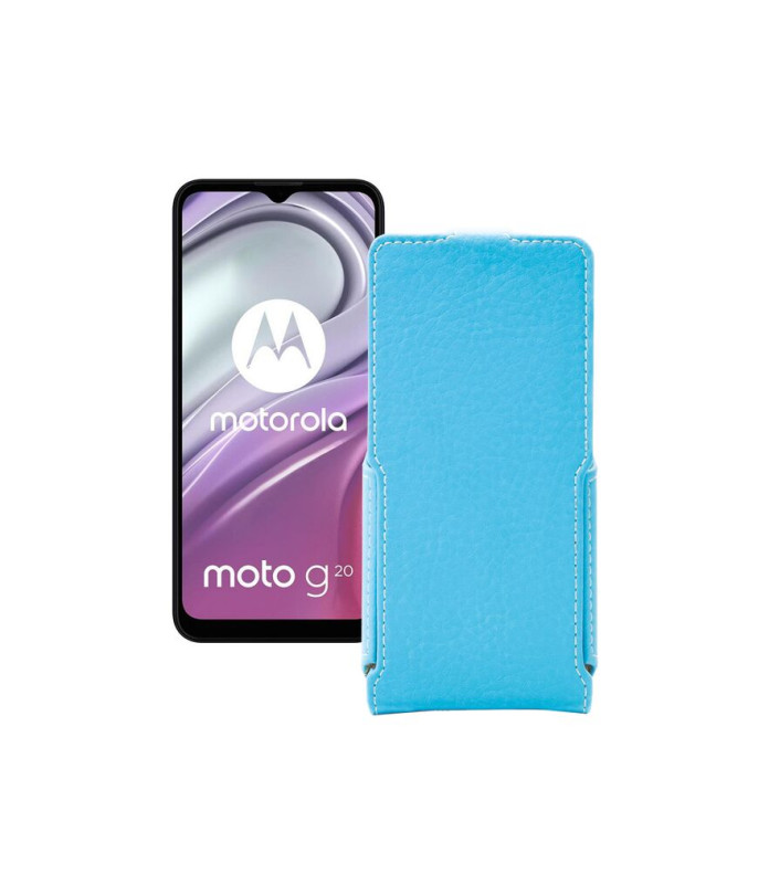 Чохол-флип з екошкіри для телефону Motorola Moto G20