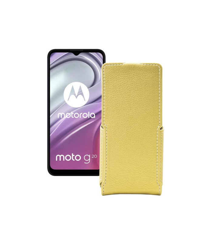 Чохол-флип з екошкіри для телефону Motorola Moto G20