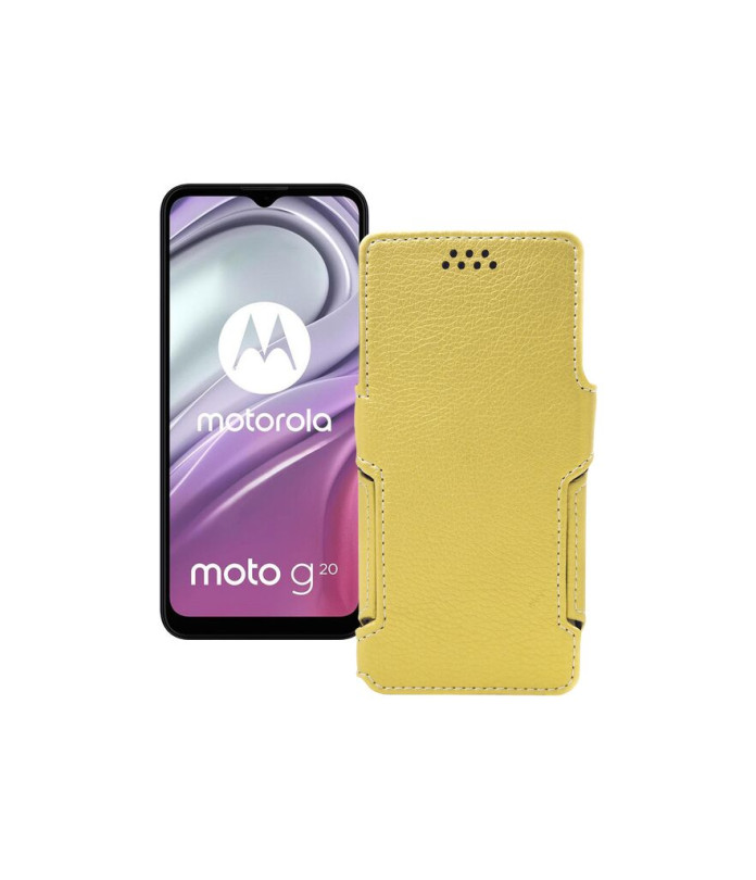 Чохол-книжка з екошкіри для телефону Motorola Moto G20