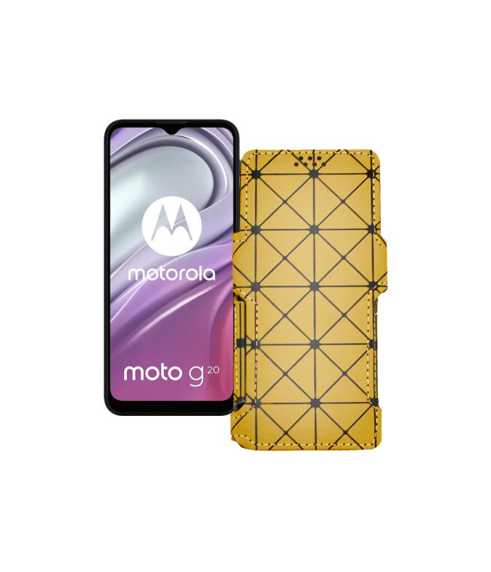 Чохол-книжка з екошкіри для телефону Motorola Moto G20