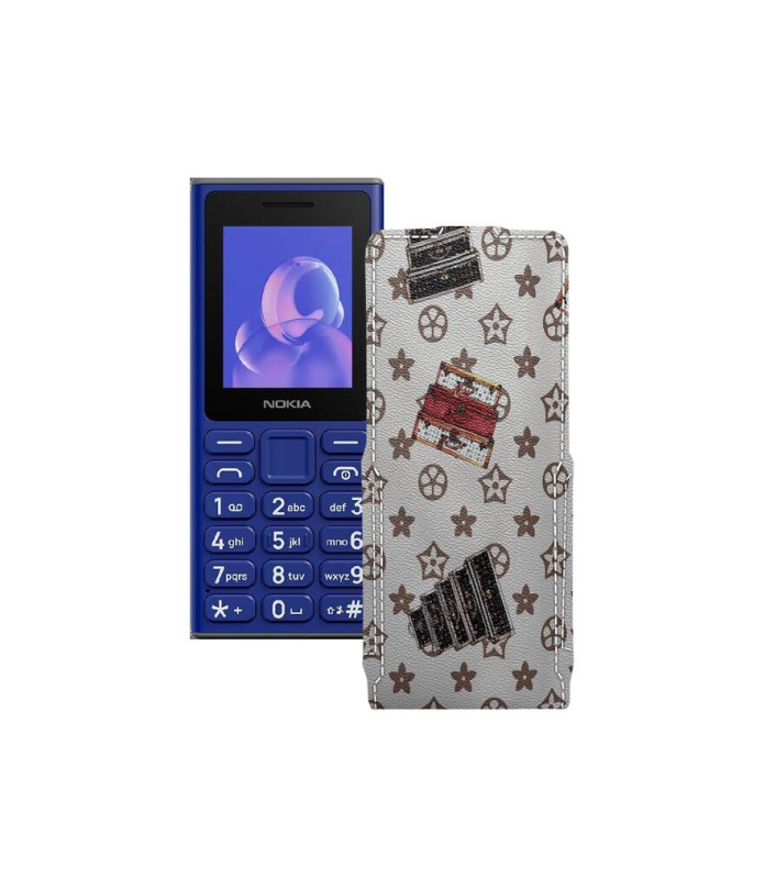 Чохол-флип з екошкіри для телефону Nokia 105 (2024)