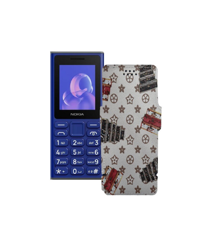Чохол-книжка з екошкіри для телефону Nokia 105 (2024)
